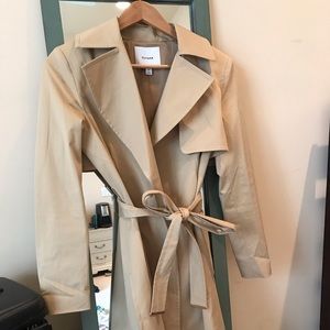 Cuyana Tan XS Trench Coat